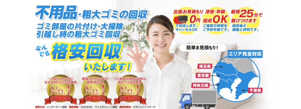 東京都第3位 粗大ゴミ回収隊:14,800円