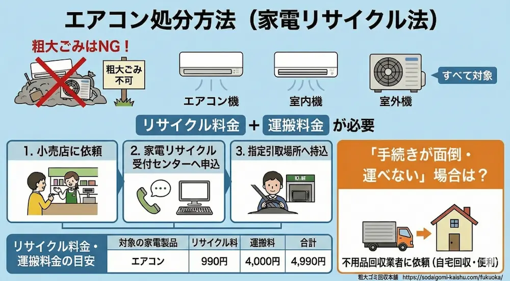 エアコンの処分の取り扱い