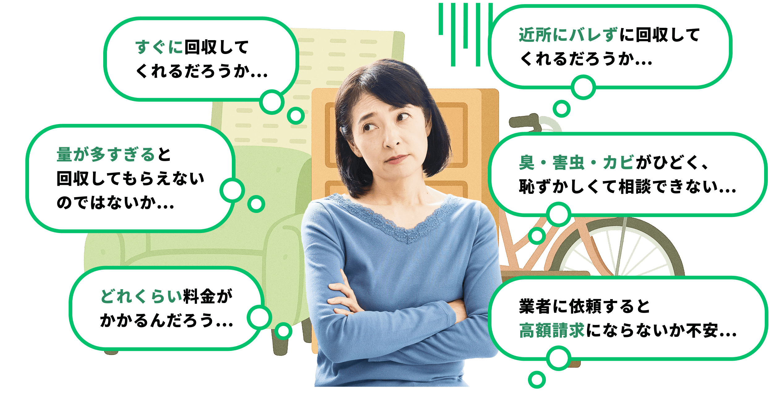 ゴミ屋敷ゴミ回収でよくあるお悩み