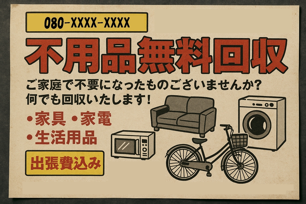 不用品回収のチラシが要注意な理由