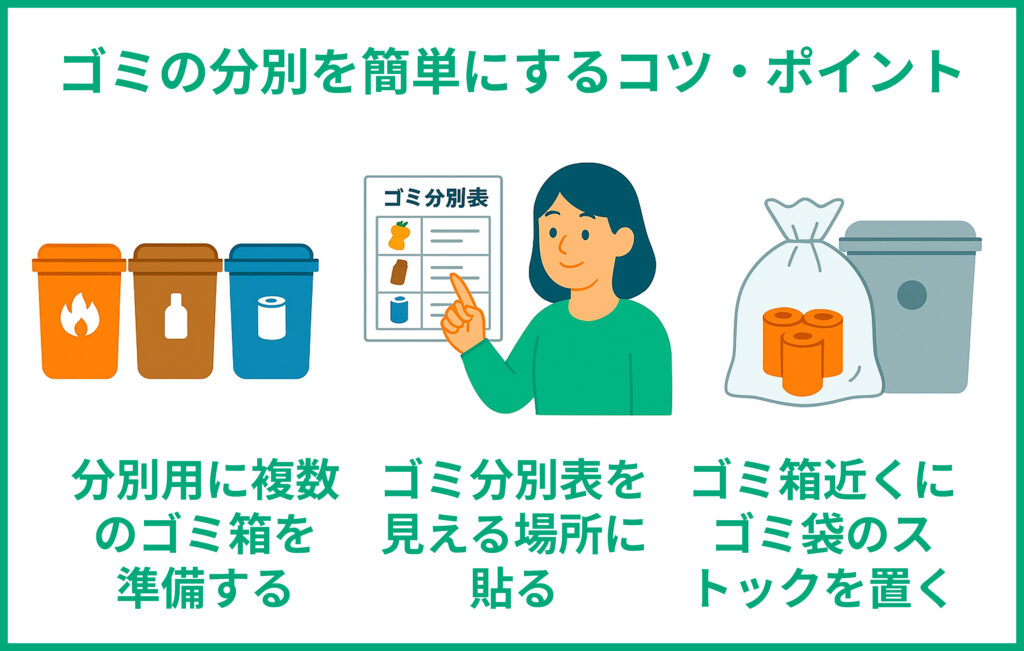 ゴミの分別を簡単にするコツ・ポイント
