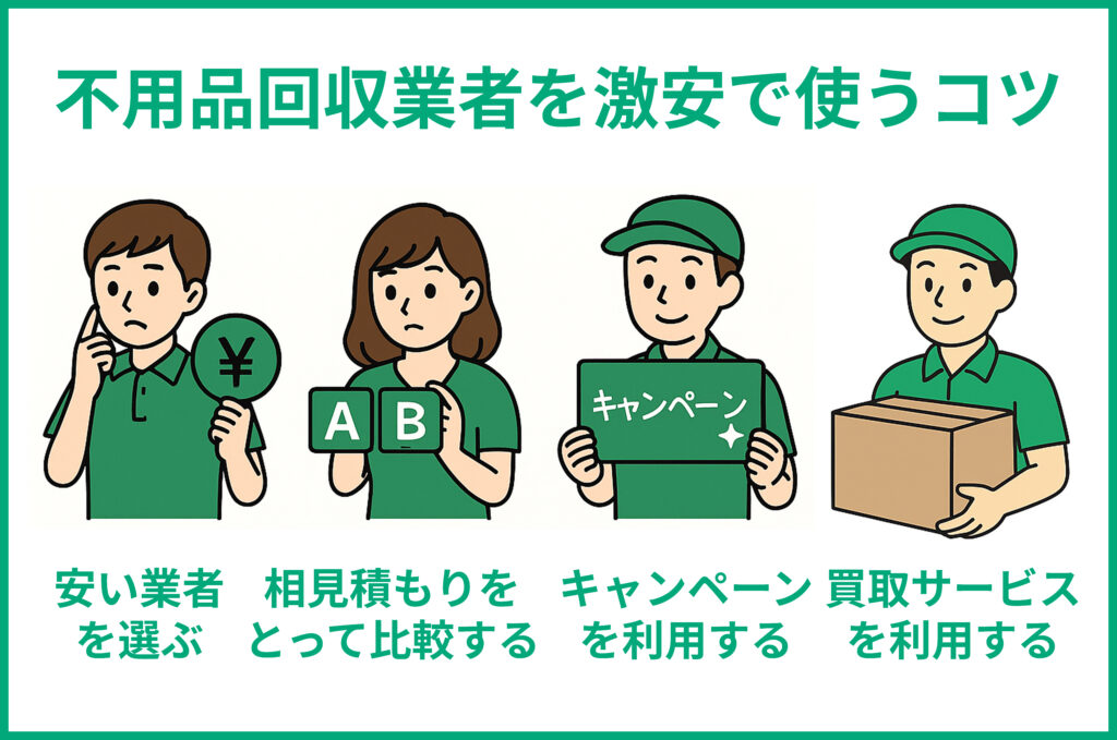 不要品回収業者を安く使うコツ