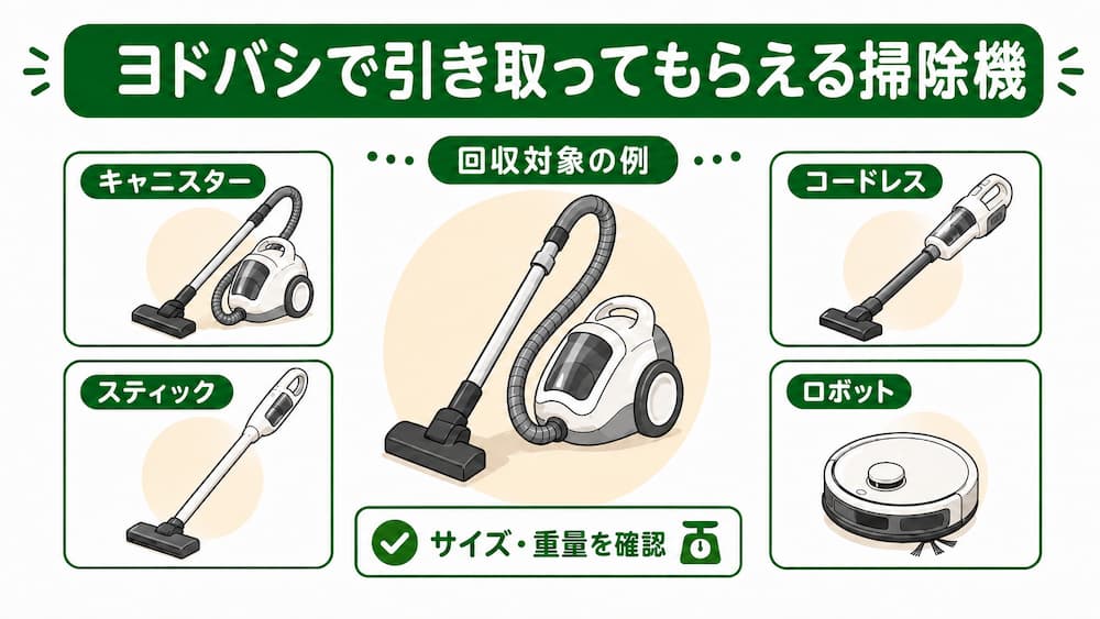 ヨドバシカメラで不要な掃除機は処分できる?