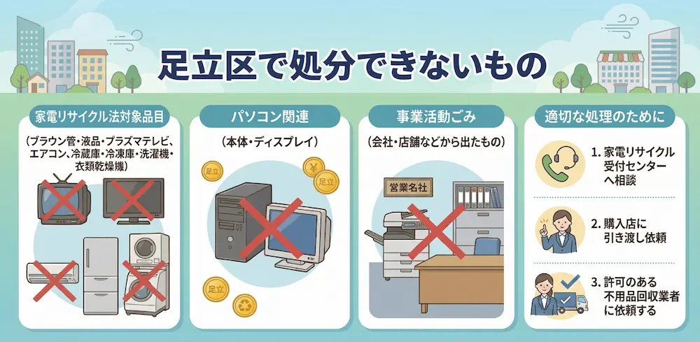 足立区で処分できないもの