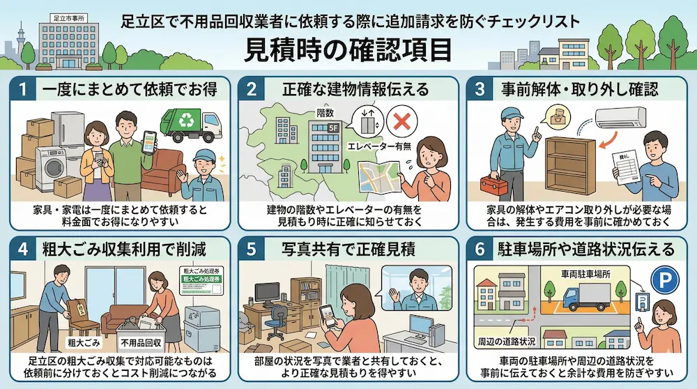 足立区｜見積時の確認項目