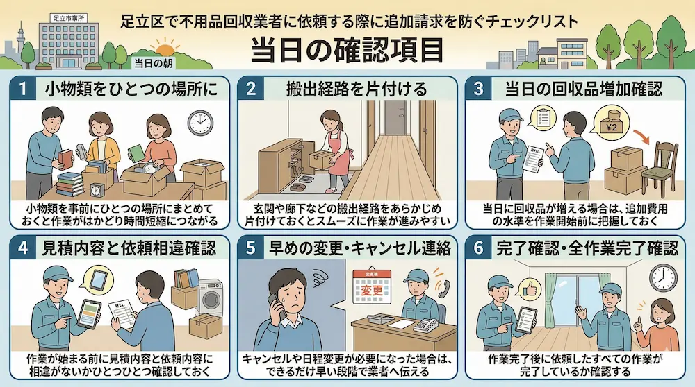 足立区｜当日の確認項目