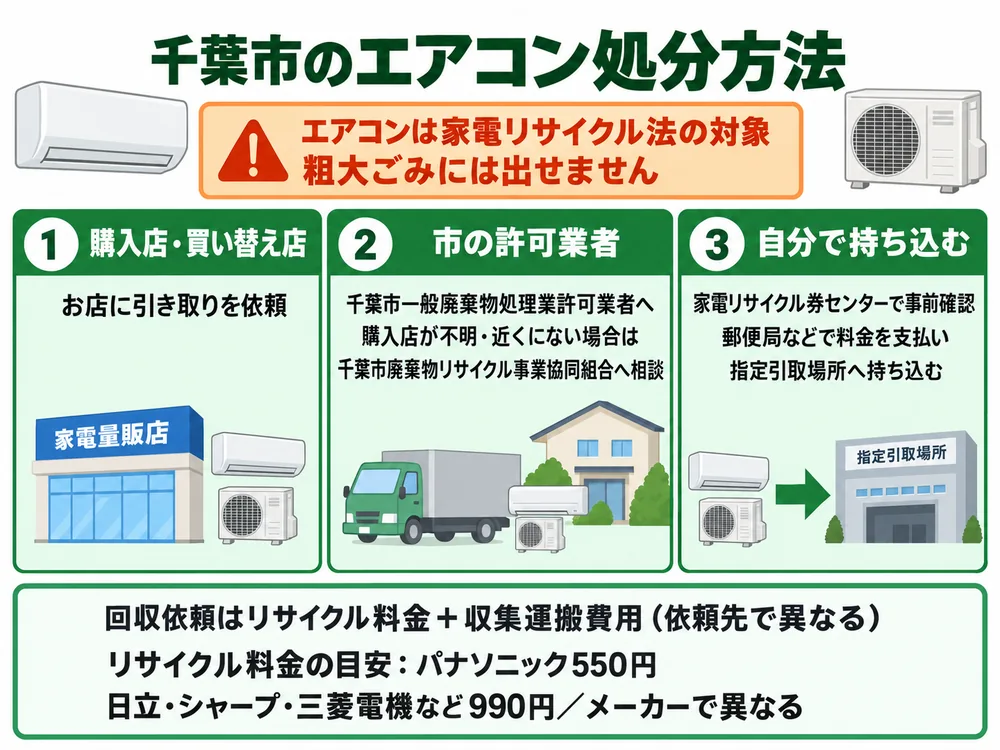千葉市のエアコン処分の取り扱い