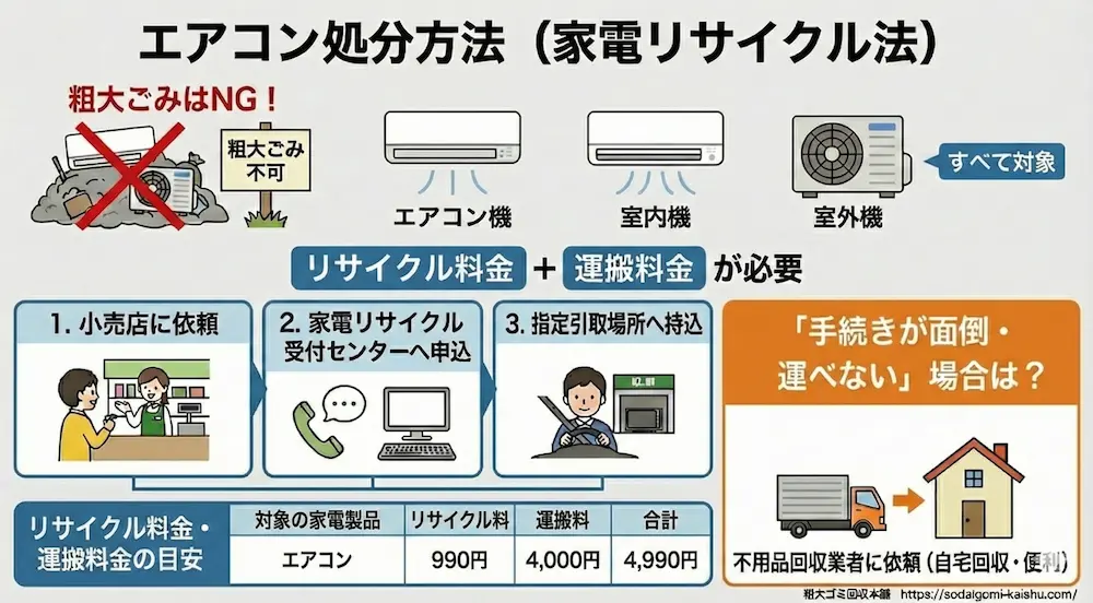 エアコンの処分の取り扱い