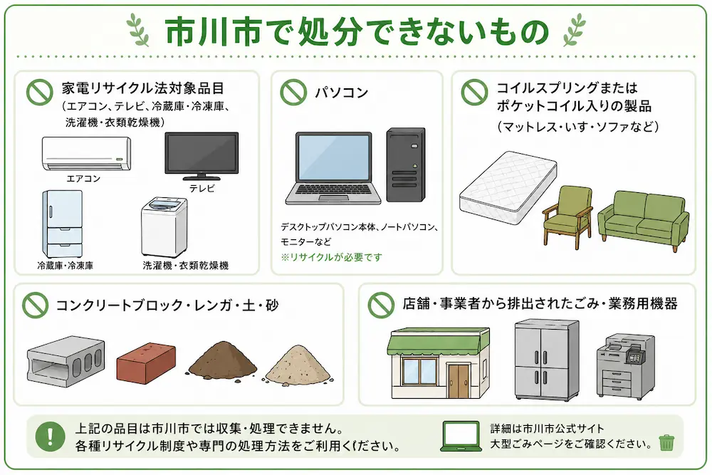 市川市で処分できないもの