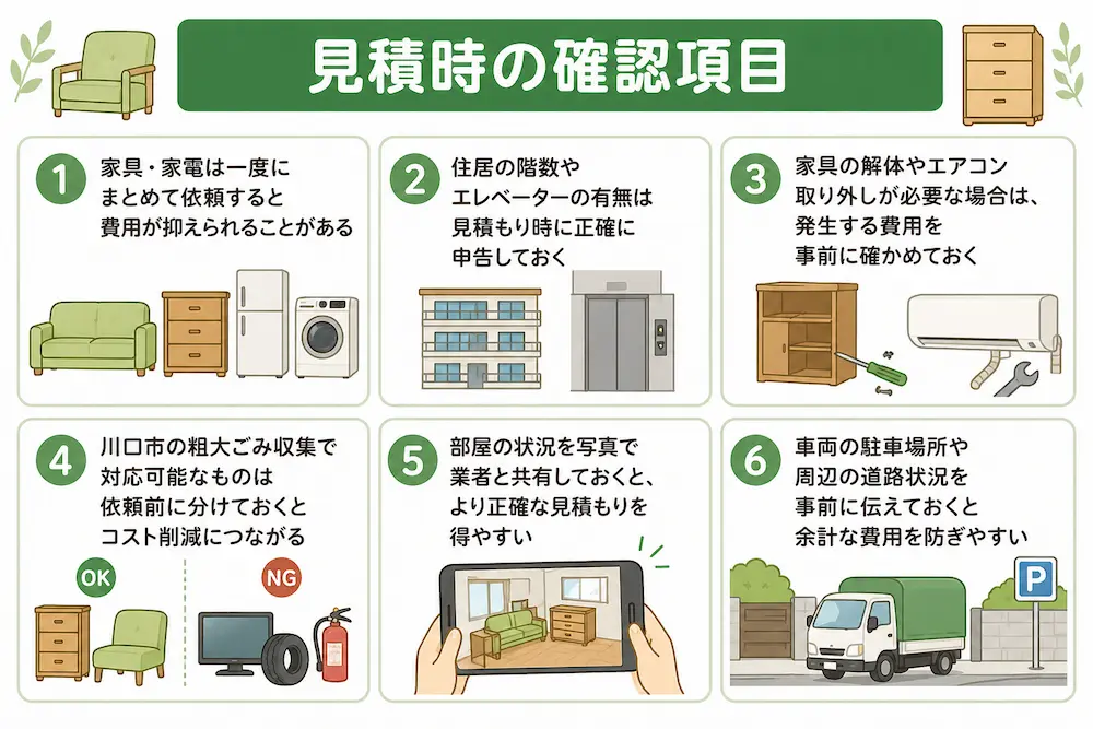 見積時の確認項目