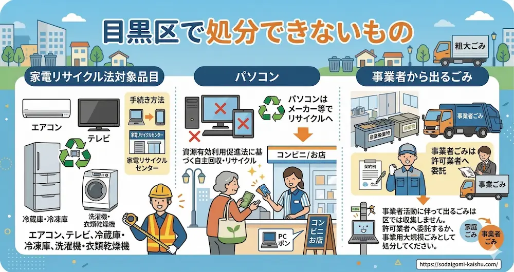目黒区で処分できないもの