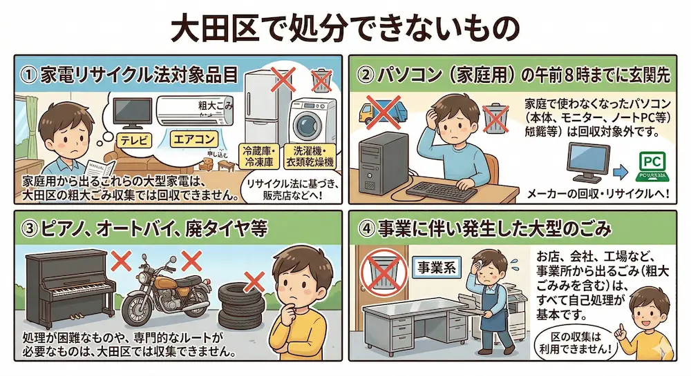 大田区で処分できないもの