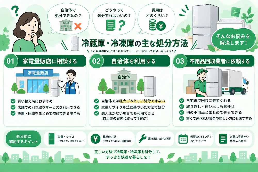 冷蔵庫・冷凍庫の処分の取り扱い