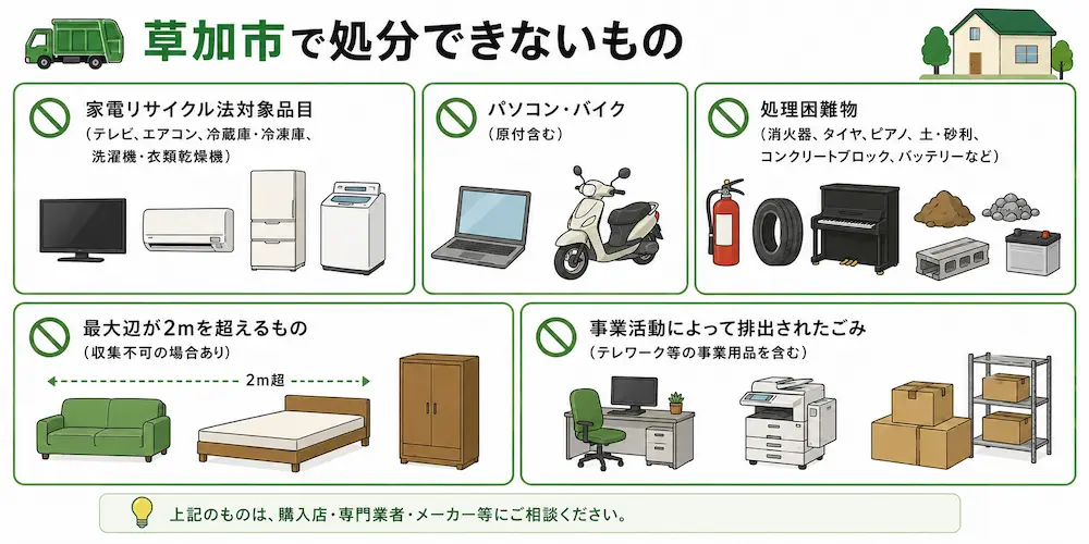 草加市で処分できないもの