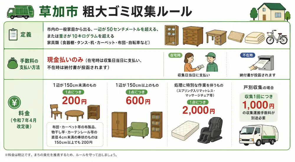 草加市粗大ゴミ収集ルール
