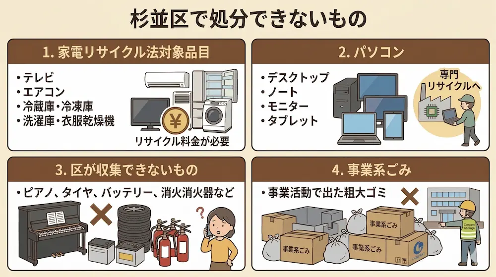 杉並区で処分できないもの