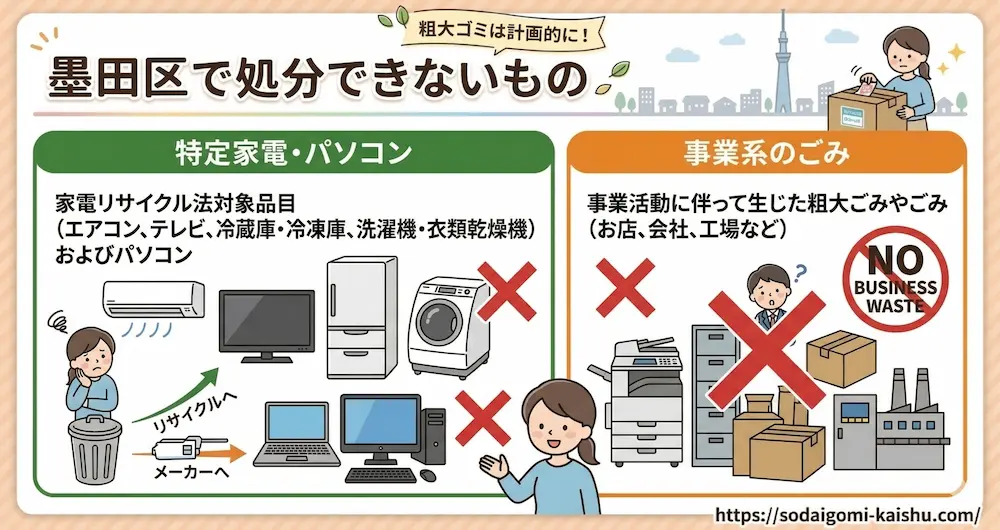 墨田区で処分できないもの