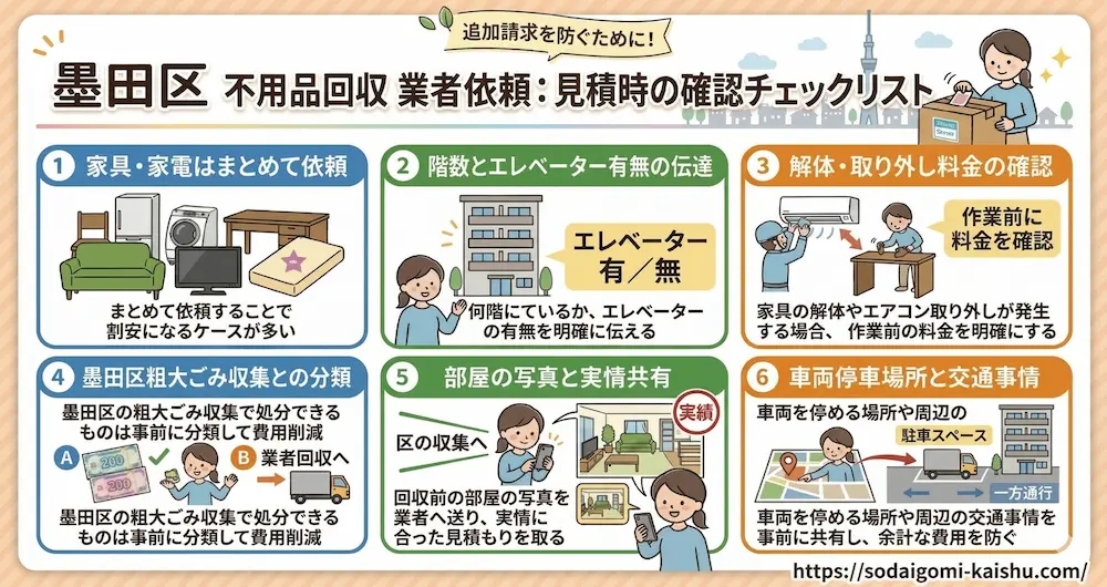 墨田区|見積時の確認項目