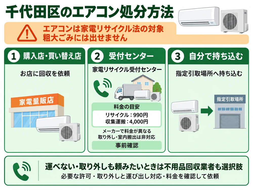 千代田区のエアコン処分の取り扱い