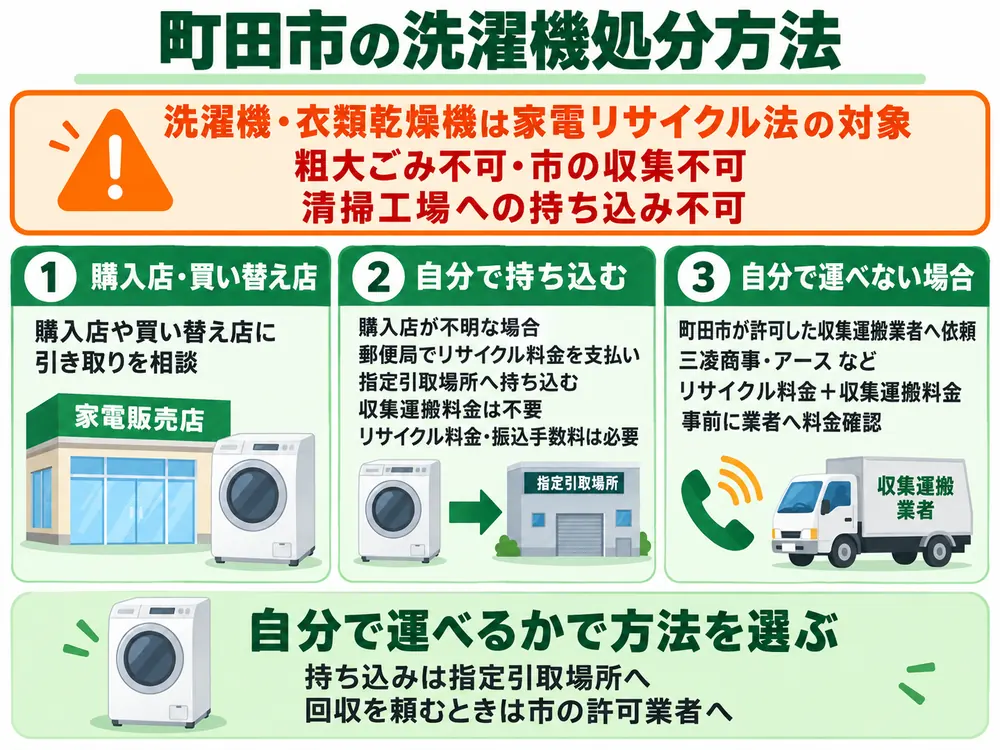 町田市の洗濯機処分の取り扱い