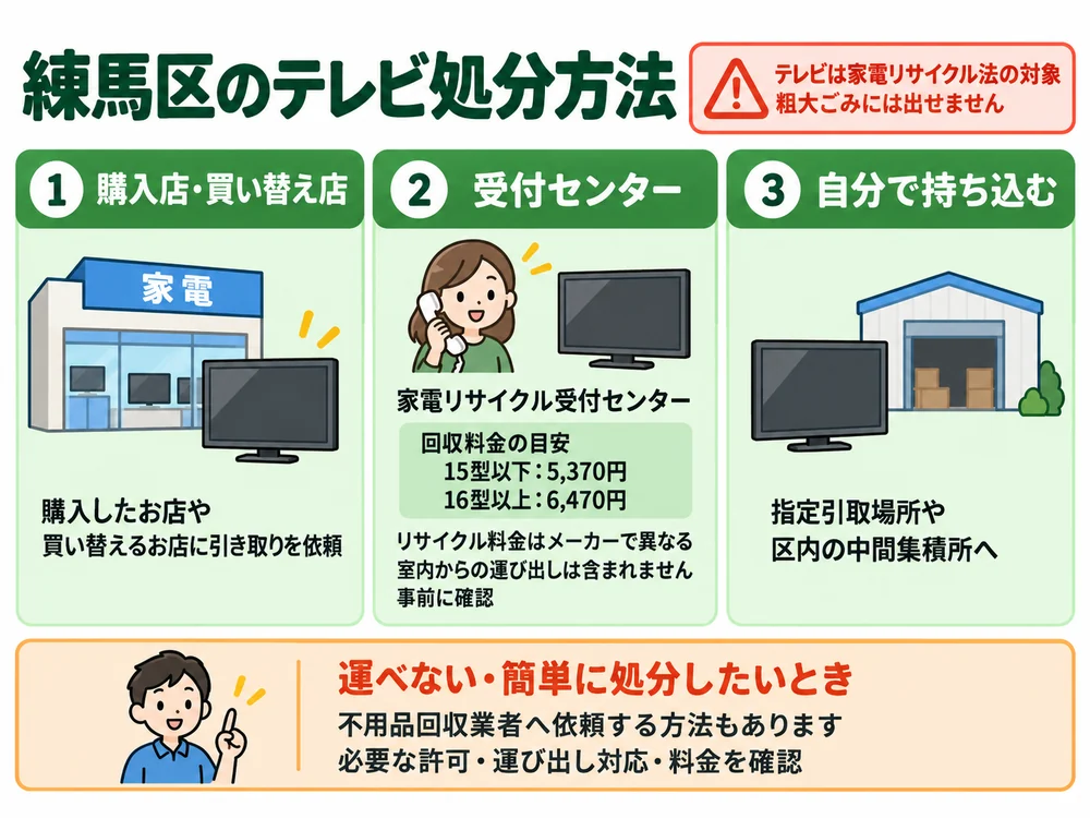 練馬区のテレビ処分の取り扱い